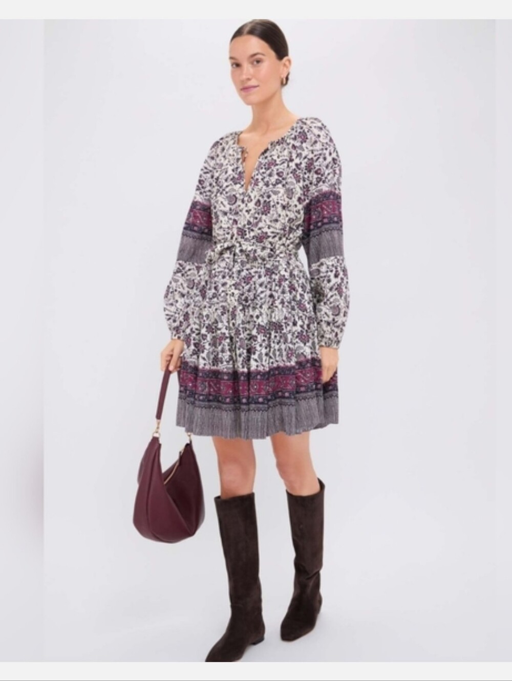 Ulla Johnson Abri Cosmos Mini Dress Belted Printed Size 6